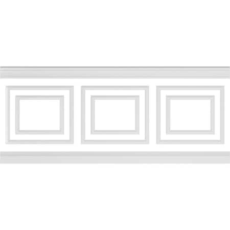 Ekena Millwork Wainscot Paneling Kit, Urethane, 94-1/2 in L, Factory Primed WPKUDP012P040